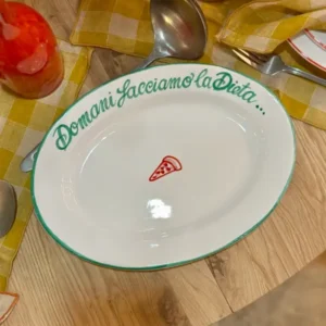 Plat ovale Domani Facciamo la dieta popolo
