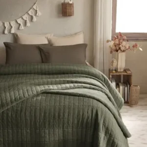 Couvre Lit Coton ZELIE Romarin - L'Effet Papillon