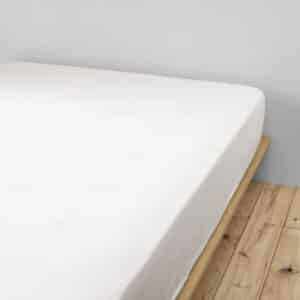 Drap housse 180 x 200 cm Gaze de coton unie GAÏA Chantilly