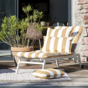 Housse de Bain de Soleil Rayures NOA Ocre - L'Effet Papillon