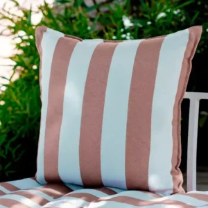 Housse de Coussin Extérieur Rayures NOA Brique - L'Effet Papillon