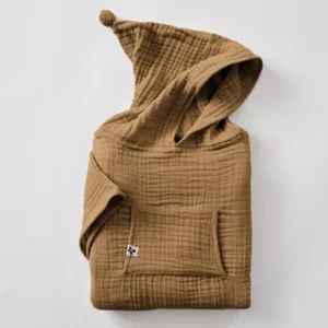 Poncho Gaze de Coton GAÏA Camel - L'Effet Papillon