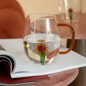 Verre Tournesol 3D avec Anse