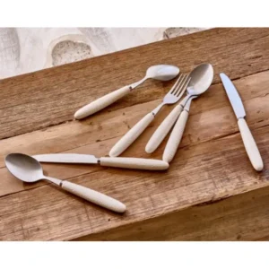 Set 16 Couverts Inox et Porcelaine CEZANNE - Pomax