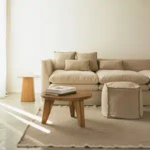 Tapis en Coton Tissé Beige - Lorena Canals