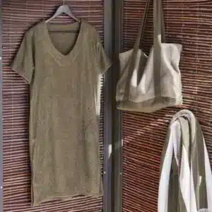 Tunique de page coton éponge Milos Kaki ambiance