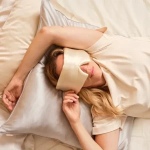Bandeau de Sommeil en Soie Champagne - Emily's Pillow