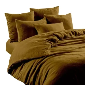 Linge de Lit en Lin LERIA Gold - Haomy