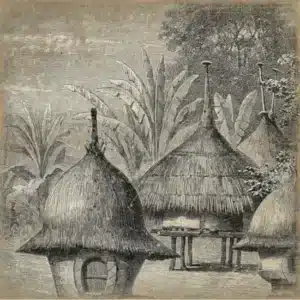 Toile Greniers en Afrique 120x120 - Alfonz