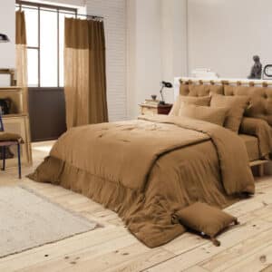 Housse de Couette Gaze de Coton GAÏA Camel - L'Effet Papillon