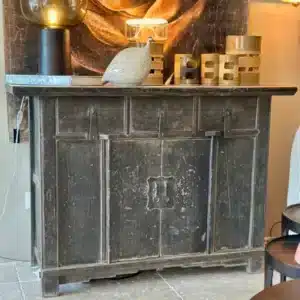 Cabinet Chinois Antique Noir 2 portes
