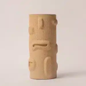 Vase en Céramique artisanale ROCHE Roux et Beige