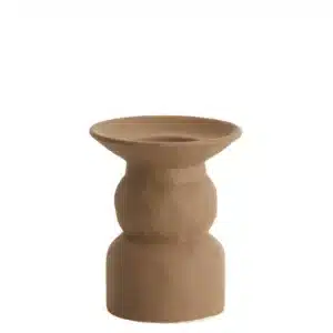 Bougeoir en Céramique fine ATRANI Brun T3