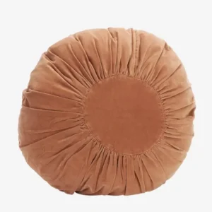 Coussin Rond en Velours Rose - Madam Stoltz