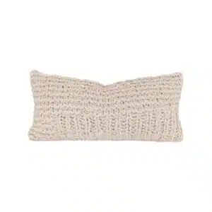 Coussin en laine en tricot 30x60 cm crispy ecru