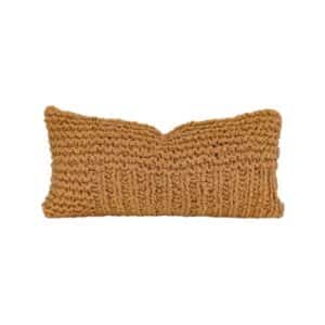 Coussin en laine en tricot 30x60 cm crispy honey