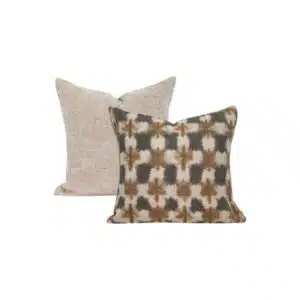 Coussin en velours et lin Ziggy rimbaud 35x35 cm