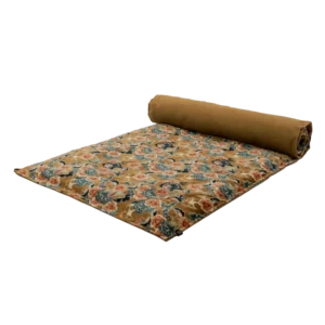 Housse d'Édredon en Velours Fleurie BOSTON Gold - Haomy