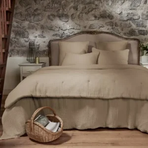 Housse de Couette Quadruple Gaze de Coton INA Ficelle - L'Effet Papillon