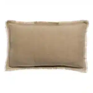 Housse de Coussin Lin et Coton LALY Galet 30x50 - Vivaraise