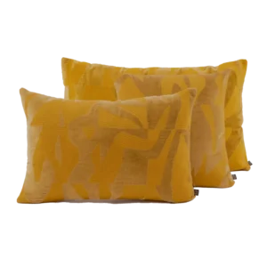 Housse de Coussin Velours Brodée MILTON Cumin - Haomy