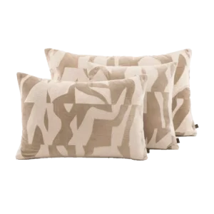 Housse de Coussin Velours Brodée MILTON Lin - Haomy