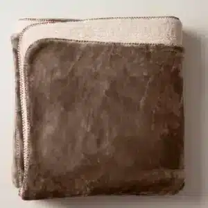 Plaid Doudou HYGGE / Couvre Lit Sepia - Vent du Sud