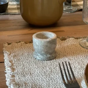 Coquetier en Marbre Beige