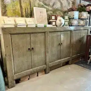Buffet Vert Laqué 6 Portes