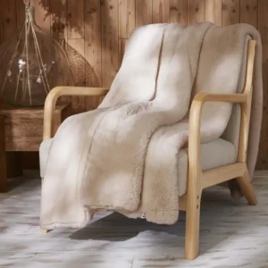 Plaid Fausse Fourrure et Flanelle SVEN Dune - L'Effet Papillon
