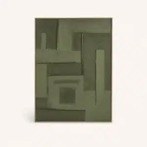 Toile Kaki relief abstrait