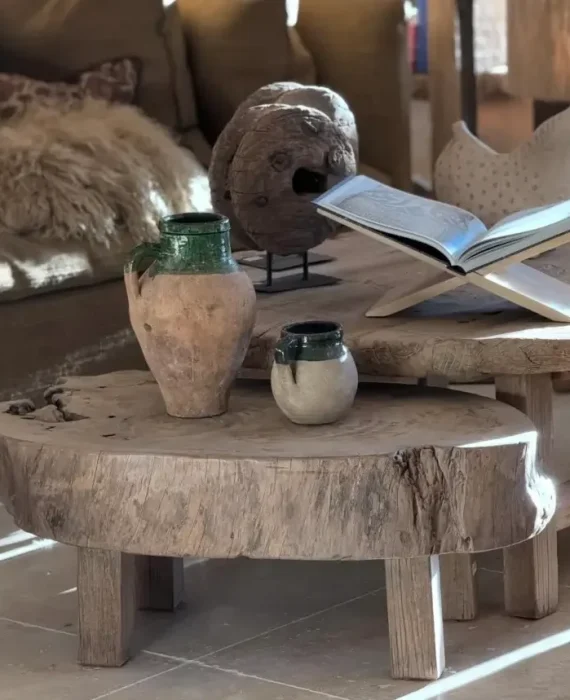Table basse en bois orme de pagter